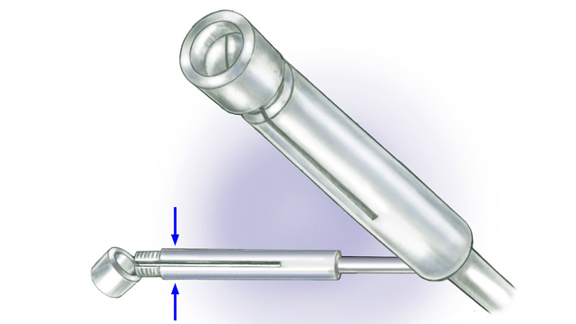 仕上げ用マンドレルにベゼルを取り付けます