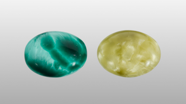 Glass Malachite and Rutilated Quartz
