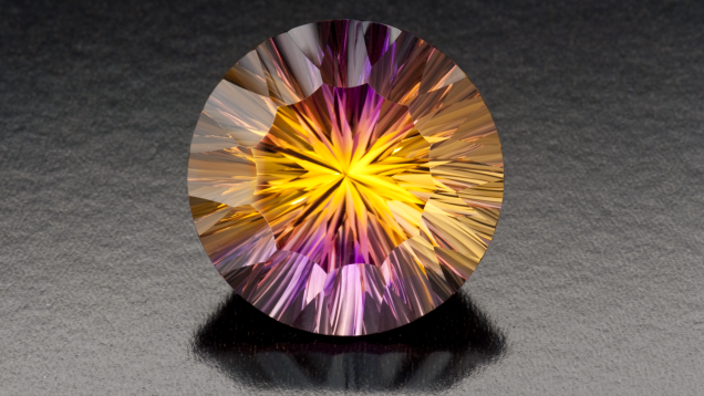 紫色和金色紫黄晶