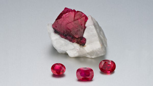 各种切磨式样的红宝石