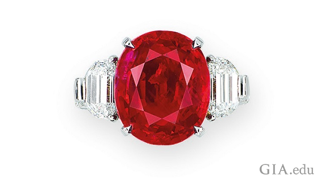 Ruby and diamond ring