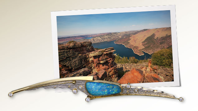 Canyon and Brooch 