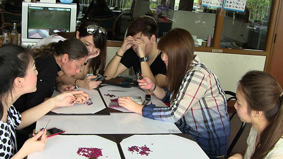 GIA students get to exam ruby roughs – something that can help them in their careers. It’s just one example how a GIA education is a hands-on experience.