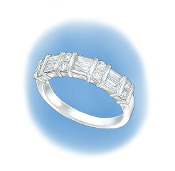 评估磨损后重新抛光的铂金珠宝的质量。