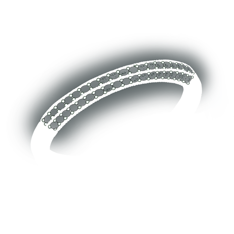 评估使用焊炬调大尺寸的戒圈上镶嵌了钻石的铂合金戒指的品质。 包含视频和插图。