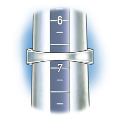 戒圈未镶嵌钻石的铂金四爪单石戒透视图