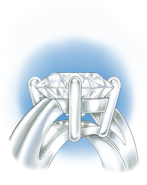 2つのプラチナソリティアを側面から見たもの