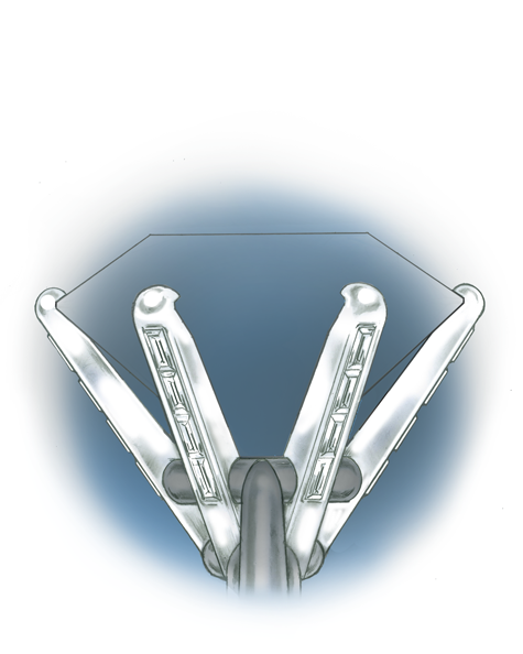 This platinum setting is made using a process called die-striking. The prongs are cut away from sheet-stock by a die, assembled, and then oven-soldered. Once they are made, they are torch-soldered into the ring mounting.