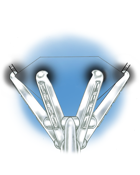 This platinum setting is made using a process called die-striking. The prongs are cut away from sheet-stock by a die, assembled, and then oven-soldered. Once they are made, they are torch-soldered into the ring mounting.