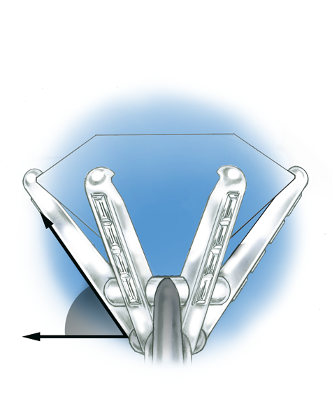 This platinum setting is made using a process called die-striking. The prongs are cut away from sheet-stock by a die, assembled, and then oven-soldered. Once they are made, they are torch-soldered into the ring mounting.