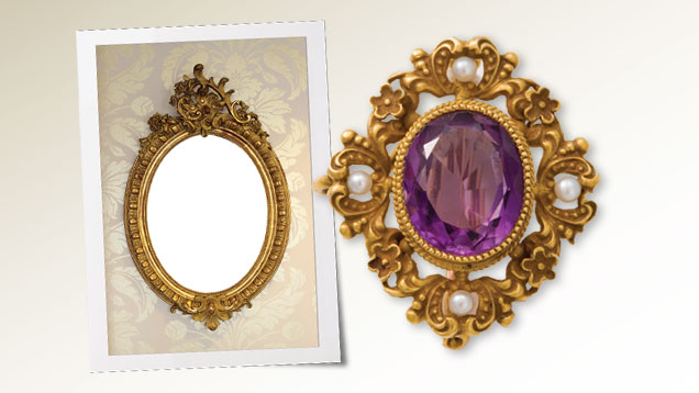 Mirror and Brooch 