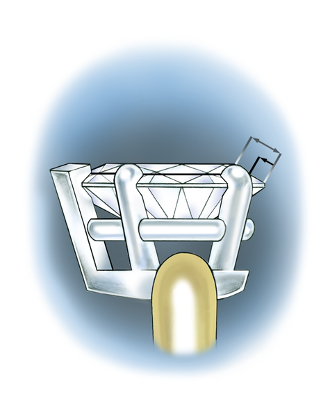 Learn how to evaluate the quality of a platinum setting for a pear-shaped center stone with these helpful illustrations and instructional video