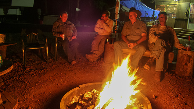 Campfire at Ponderosa Sunstone Mine