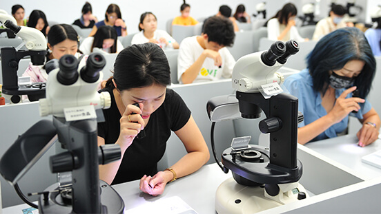 使用与GIA鉴定所中所用的相同设备进行培训。