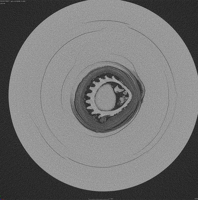 μ-CT image slices of natural pearl 