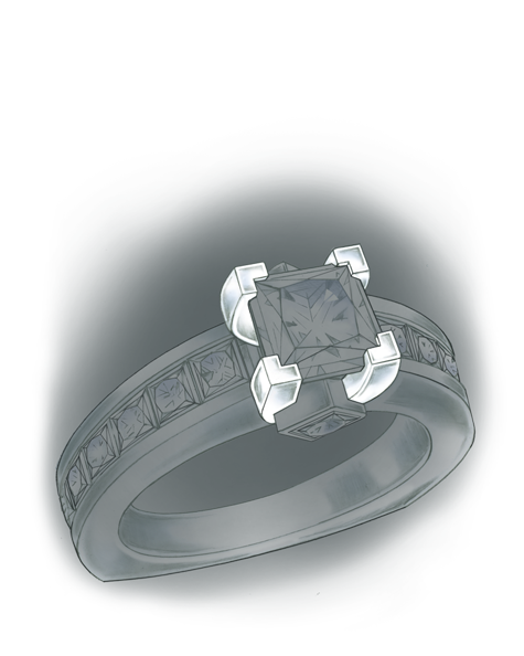 Learn how to evaluate the quality of a platinum setting for a princess-cut center stone with these helpful illustrations and instructional video