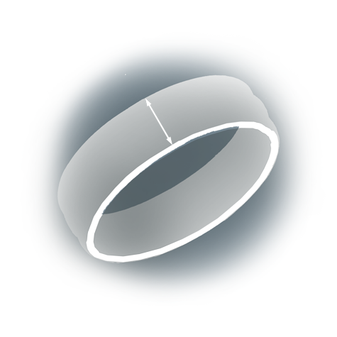 Learn how to evaluate the quality of a platinum band that was sized up by stretching with these helpful illustrations and instructional video.