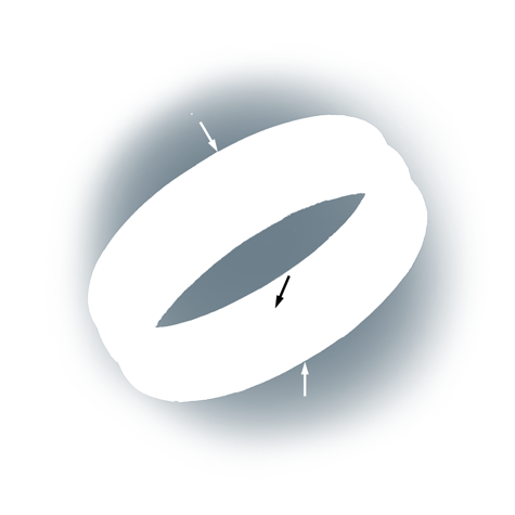 Learn how to evaluate the quality of a platinum band that was sized up by stretching with these helpful illustrations and instructional video.