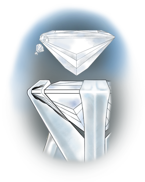 Learn how to evaluate the quality of a platinum setting for a princess-cut center stone with these helpful illustrations and instructional video
