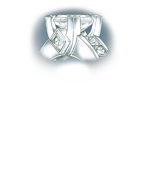 Learn how to evaluate the quality of a platinum setting for a princess-cut center stone with these helpful illustrations and instructional video